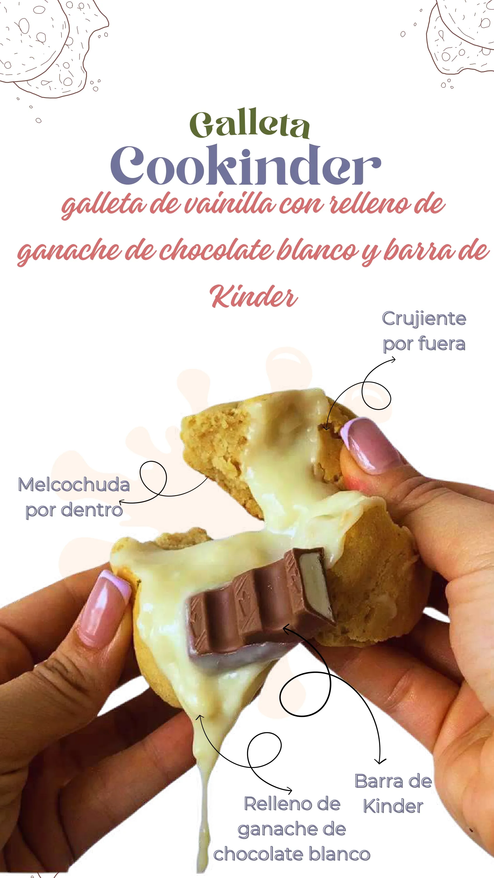 Galleta Kinder + Ganache Chocolate Blanco 