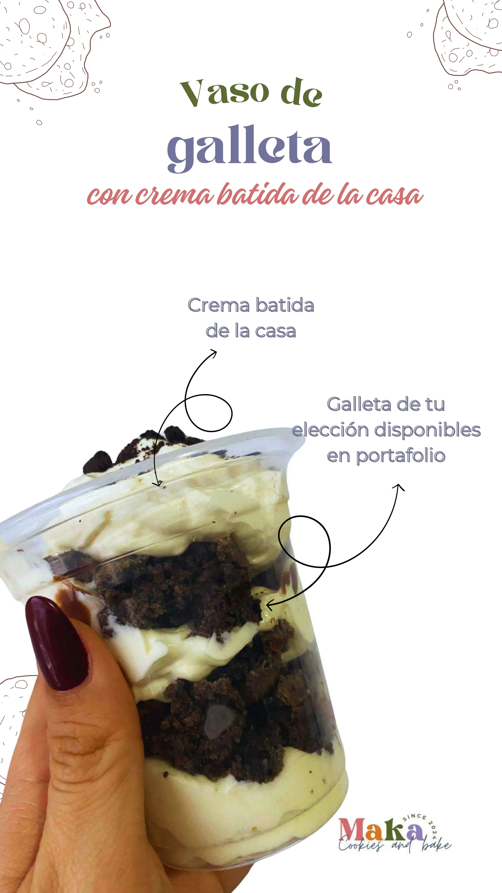 Galleta con Crema Batida